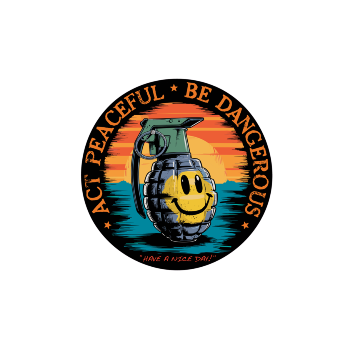 Act Peaceful Sticker